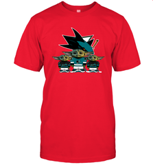 San Jose Sharks Star Wars Logo Baby Yoda Men's T-Shirt - PrimaryTee