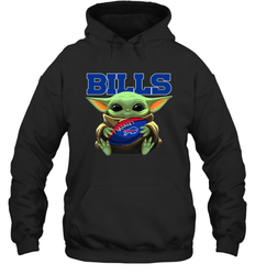 Baby Yoda Loves The Buffalo Bills Star Wars NFL Shirts Hoodie - PrimaryTee