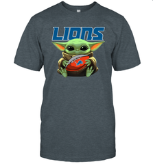 Baby Yoda Loves The Detroit Lions Star Wars NFL Shirts Men's T-Shirt - PrimaryTee