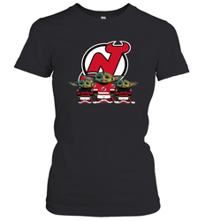 New Jersey Devils Star Wars Logo Baby Yoda Women's T-Shirt - PrimaryTee