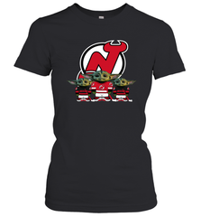 New Jersey Devils Star Wars Logo Baby Yoda Women's T-Shirt - PrimaryTee