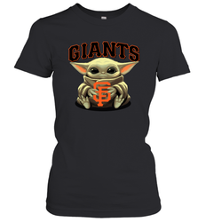 Baby Yoda Hugs The San Francisco Giants Shirts Women's T-Shirt - PrimaryTee