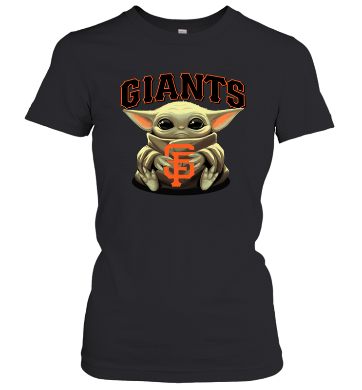 Baby Yoda Hugs The San Francisco Giants Shirts Women's T-Shirt - PrimaryTee