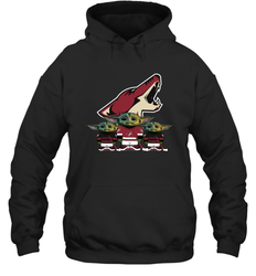 Arizona Coyotes Star Wars Logo Baby Yoda Hoodie - PrimaryTee