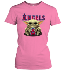 Baby Yoda Hugs The Los Angeles Angels Shirts Women's T-Shirt - PrimaryTee