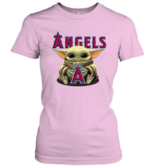 Baby Yoda Hugs The Los Angeles Angels Shirts Women's T-Shirt - PrimaryTee