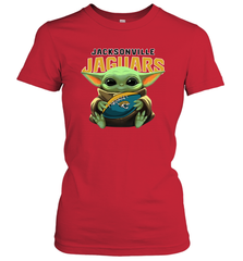 Baby Yoda Loves The Jacksonville Jaguars Star Wars NFL Shirts Women's T-Shirt - PrimaryTee