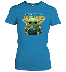 Baby Yoda Loves The Jacksonville Jaguars Star Wars NFL Shirts Women's T-Shirt - PrimaryTee