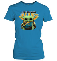 Baby Yoda Loves The Jacksonville Jaguars Star Wars NFL Shirts Women's T-Shirt - PrimaryTee
