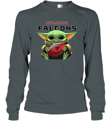 Baby Yoda Loves The Atlanta Falcons Star Wars NFL Shirts Long Sleeve T-Shirt - PrimaryTee