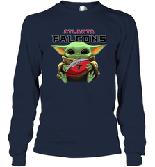 Baby Yoda Loves The Atlanta Falcons Star Wars NFL Shirts Long Sleeve T-Shirt - PrimaryTee