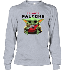 Baby Yoda Loves The Atlanta Falcons Star Wars NFL Shirts Long Sleeve T-Shirt - PrimaryTee