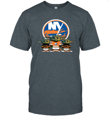 New York Islanders Star Wars Logo Baby Yoda Men's T-Shirt - PrimaryTee