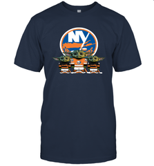 New York Islanders Star Wars Logo Baby Yoda Men's T-Shirt - PrimaryTee