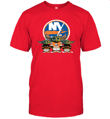 New York Islanders Star Wars Logo Baby Yoda Men's T-Shirt - PrimaryTee