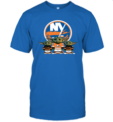 New York Islanders Star Wars Logo Baby Yoda Men's T-Shirt - PrimaryTee