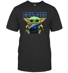 Baby Yoda Loves The Dallas Cowboys Star Wars NFL Shirts Men's T-Shirt - PrimaryTee