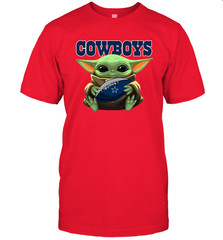 Baby Yoda Loves The Dallas Cowboys Star Wars NFL Shirts Men's T-Shirt - PrimaryTee