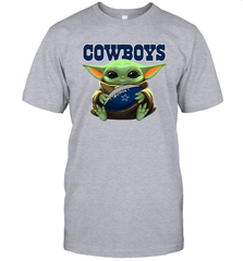 Baby Yoda Loves The Dallas Cowboys Star Wars NFL Shirts Men's T-Shirt - PrimaryTee