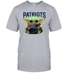 Baby Yoda Loves The New England Patriots Star Wars NFL Shirts Men's T-Shirt - PrimaryTee