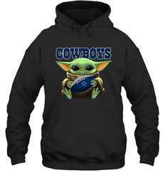 Baby Yoda Loves The Dallas Cowboys Star Wars NFL Shirts Hoodie - PrimaryTee