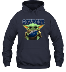Baby Yoda Loves The Dallas Cowboys Star Wars NFL Shirts Hoodie - PrimaryTee