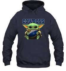 Baby Yoda Loves The Dallas Cowboys Star Wars NFL Shirts Hoodie - PrimaryTee