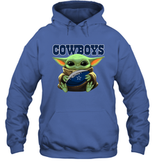 Baby Yoda Loves The Dallas Cowboys Star Wars NFL Shirts Hoodie - PrimaryTee