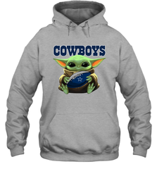 Baby Yoda Loves The Dallas Cowboys Star Wars NFL Shirts Hoodie - PrimaryTee