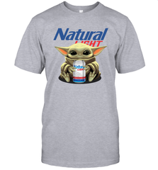 Baby Yoda Hugs Natural Light Beer Star Wars Shirts Men's T-Shirt - PrimaryTee