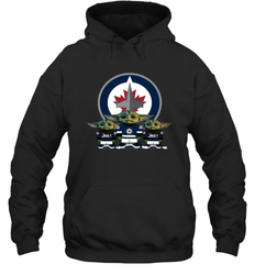 Winnipeg Jets Star Wars Logo Baby Yoda Hoodie - PrimaryTee