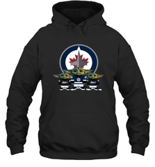 Winnipeg Jets Star Wars Logo Baby Yoda Hoodie - PrimaryTee