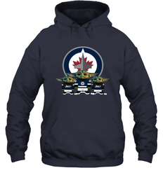 Winnipeg Jets Star Wars Logo Baby Yoda Hoodie - PrimaryTee