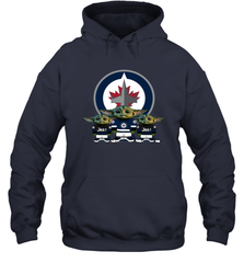 Winnipeg Jets Star Wars Logo Baby Yoda Hoodie - PrimaryTee