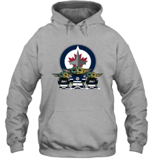 Winnipeg Jets Star Wars Logo Baby Yoda Hoodie - PrimaryTee