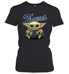Baby Yoda Hugs The Detroit Tigers Shirts Women's T-Shirt - PrimaryTee