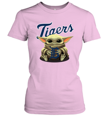Baby Yoda Hugs The Detroit Tigers Shirts Women's T-Shirt - PrimaryTee