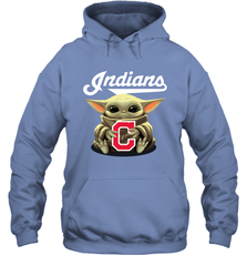 Baby Yoda Hugs The Cleveland Indians Shirts Hoodie - PrimaryTee