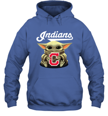 Baby Yoda Hugs The Cleveland Indians Shirts Hoodie - PrimaryTee