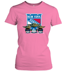 New York Rangers Star Wars Logo Baby Yoda Women's T-Shirt - PrimaryTee