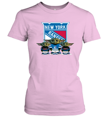 New York Rangers Star Wars Logo Baby Yoda Women's T-Shirt - PrimaryTee