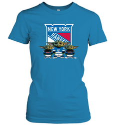 New York Rangers Star Wars Logo Baby Yoda Women's T-Shirt - PrimaryTee