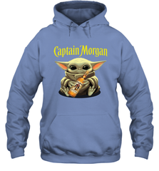 Baby Yoda Hugs Captain Morgan Bottle Star Wars Shirts Hoodie - PrimaryTee