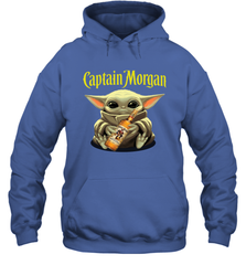Baby Yoda Hugs Captain Morgan Bottle Star Wars Shirts Hoodie - PrimaryTee
