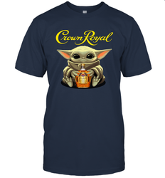 Baby Yoda Hugs Crown Royal Bottle Star Wars Shirts Men's T-Shirt - PrimaryTee