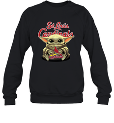 Baby Yoda Hugs The St Louis Cardinals Shirts Sweatshirt - PrimaryTee