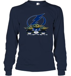 Tampa Bay Lightning Star Wars Logo Baby Yoda Long Sleeve T-Shirt - PrimaryTee