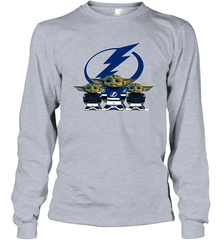 Tampa Bay Lightning Star Wars Logo Baby Yoda Long Sleeve T-Shirt - PrimaryTee