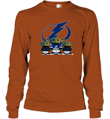 Tampa Bay Lightning Star Wars Logo Baby Yoda Long Sleeve T-Shirt - PrimaryTee