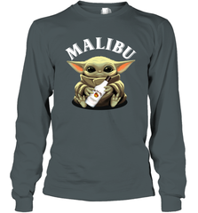 Baby Yoda Hugs Malibu Bottle Star Wars Shirts Long Sleeve T-Shirt - PrimaryTee